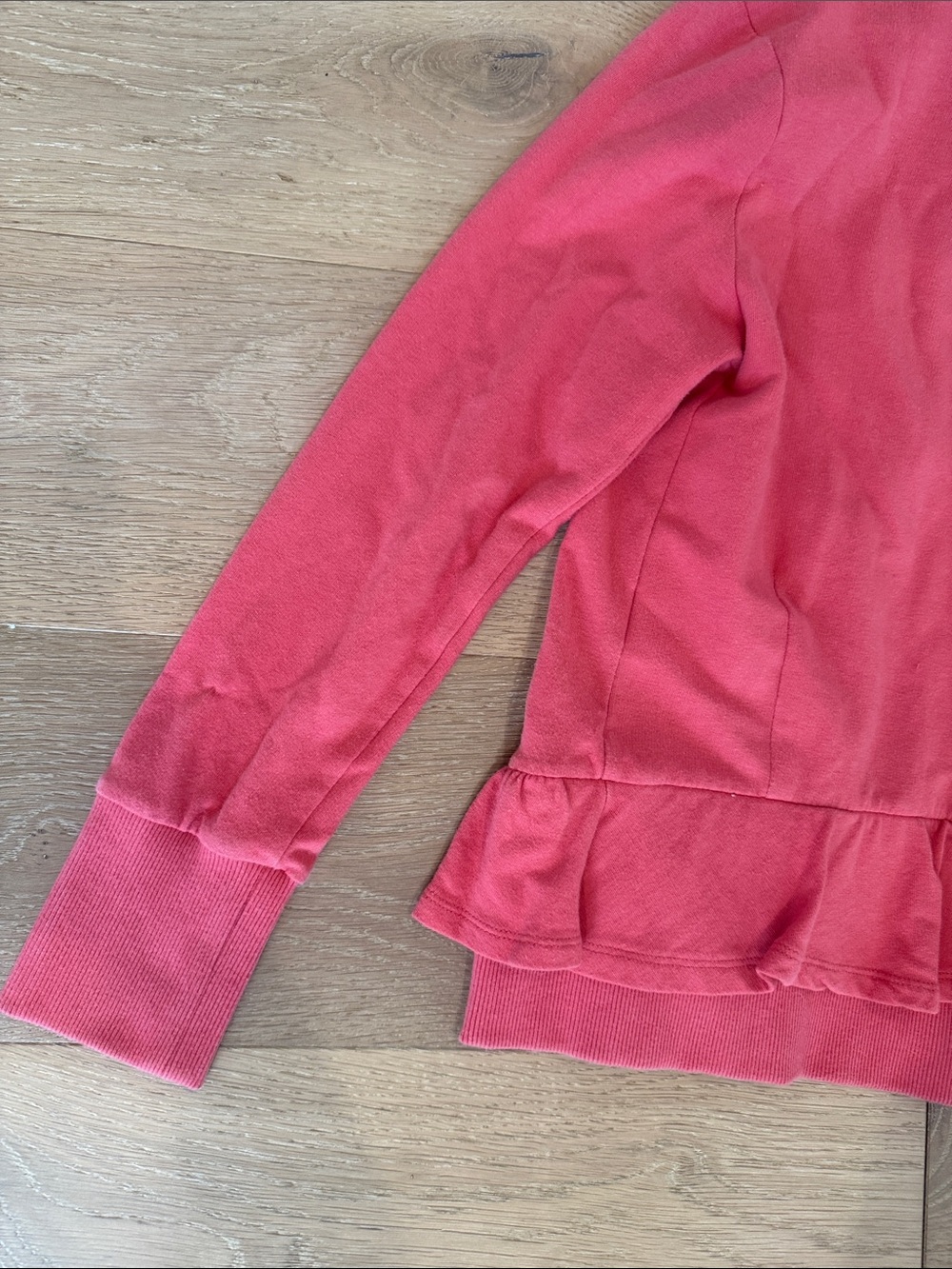 Anthropologie Coral Women’s Hooded Zip Jacket with Ruffle Hem size s - Picture 10 of 14